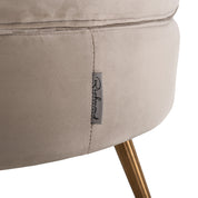 Sillón de terciopelo color caqui avellana ignífugo (FR-Quartz 903 Caqui)