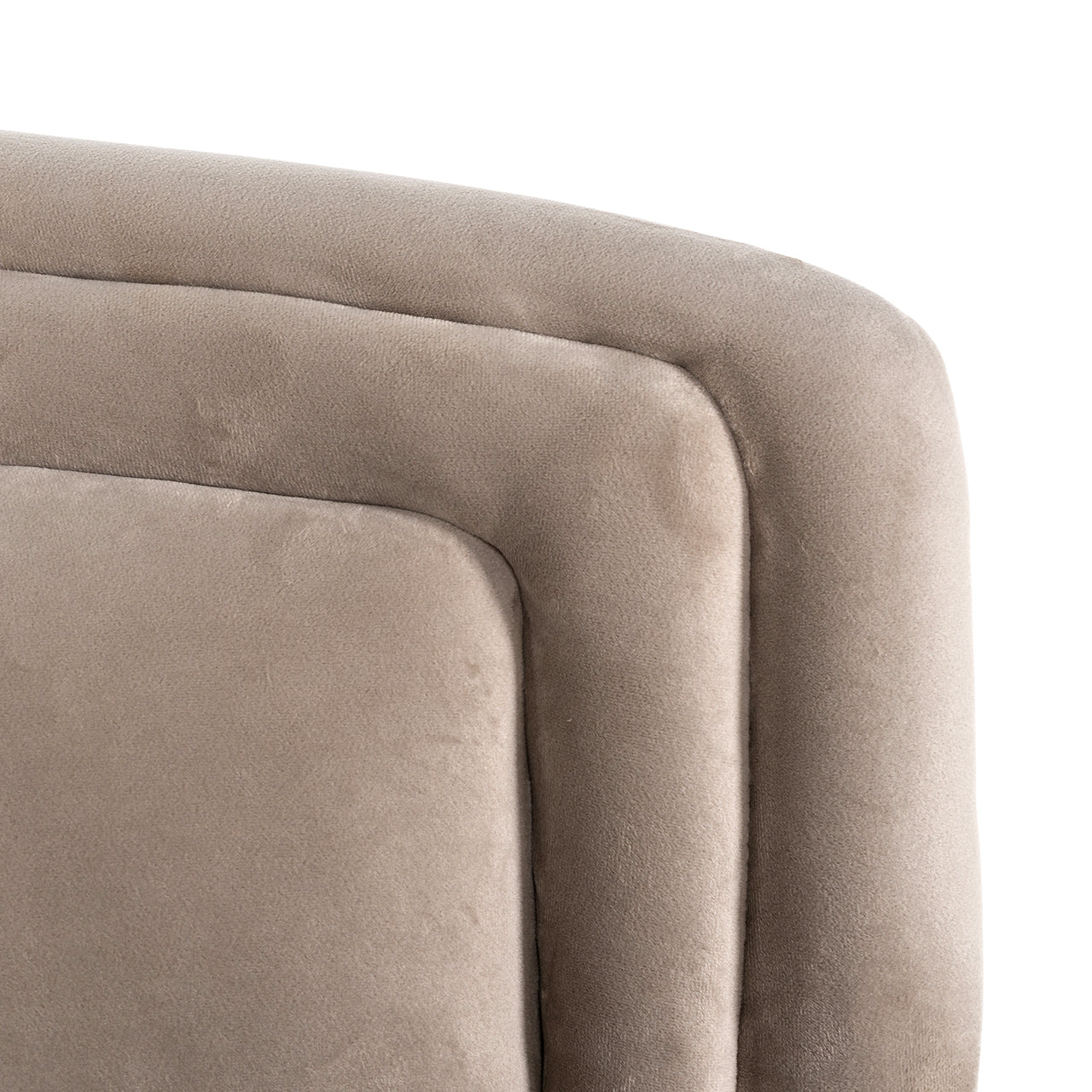 Sillón de terciopelo color caqui avellana ignífugo (FR-Quartz 903 Caqui)