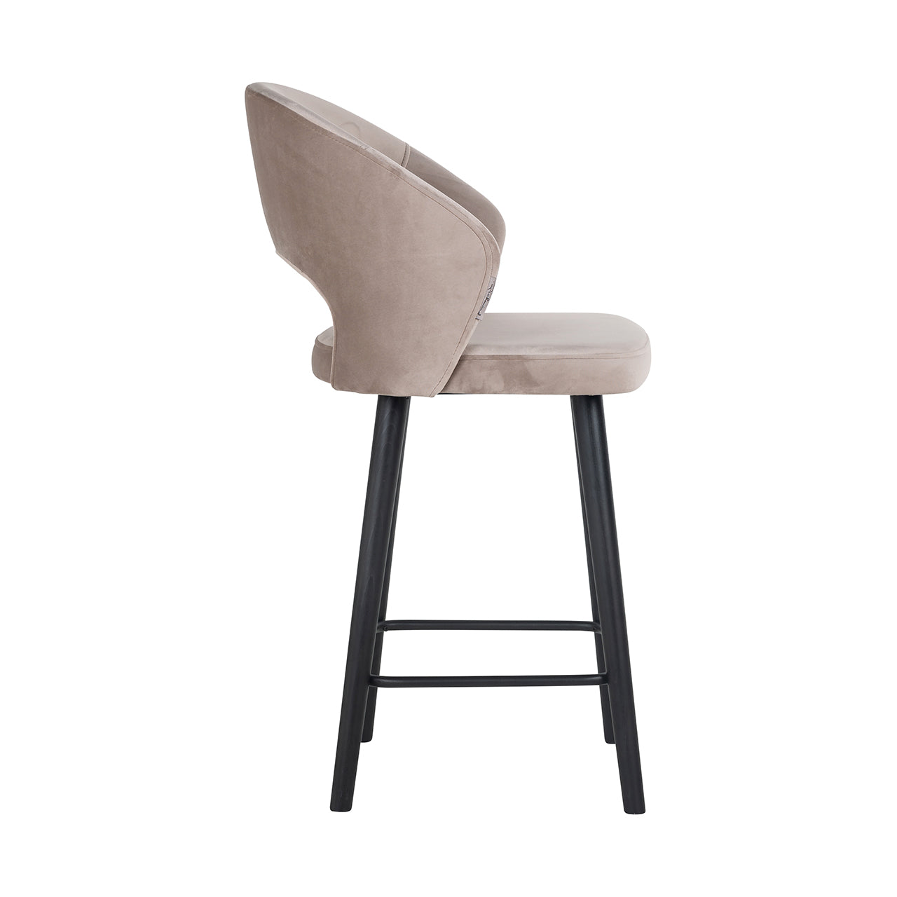 Counter stool Savoy khaki velvet (Quartz Khaki 903)