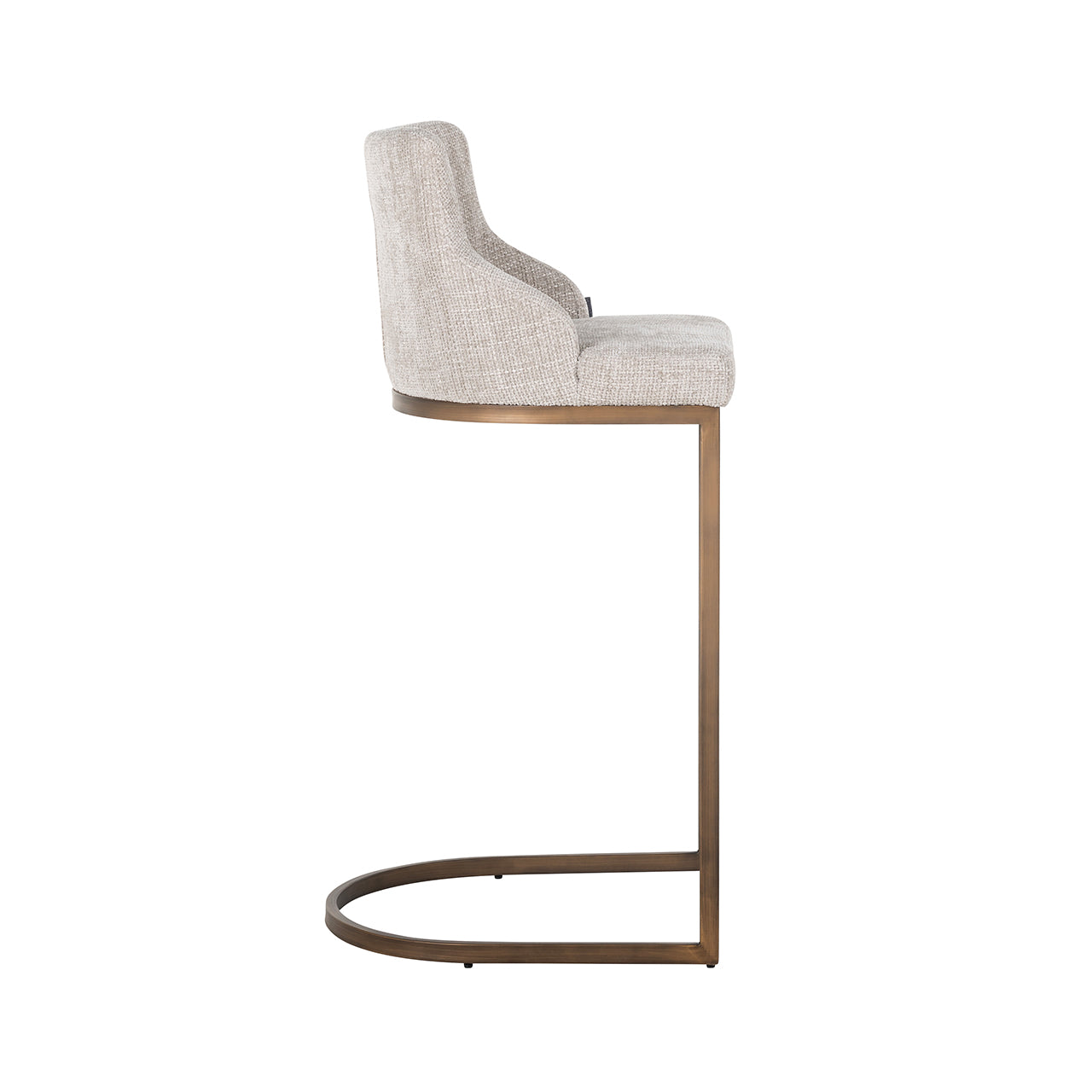 Bar stool Bolton natural renegade / brushed gold (Renegade Natural 01)