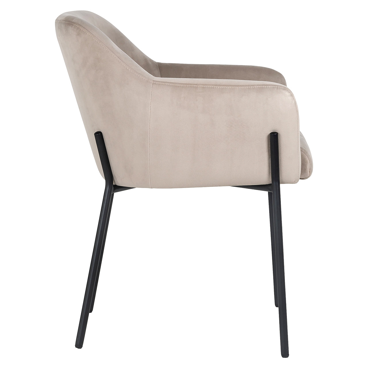 Silla Fay terciopelo caqui ignífugo (FR-Quartz 903 Khaki)