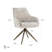 Silla giratoria Lisonne perla isla (Isla perla 106)
