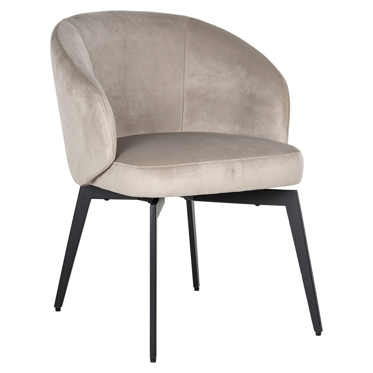 Silla Amphara terciopelo caqui ignífuga (FR-Quartz 903 Caqui)