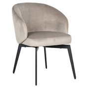 Silla Amphara terciopelo caqui ignífuga (FR-Quartz 903 Caqui)