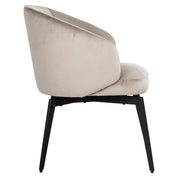 Silla Amphara terciopelo caqui ignífuga (FR-Quartz 903 Caqui)
