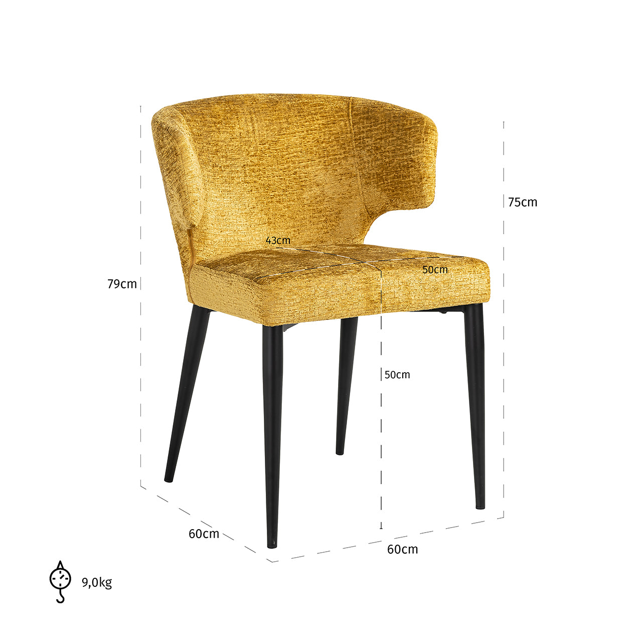 Chair Taylor mustard fusion (Fusion mustard 06)