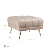 Puf Huxley terciopelo caqui (Quartz Khaki 903)