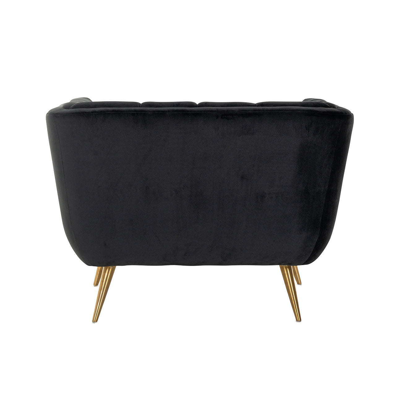 Lounge chair Huxley Antraciet velvet / Brushed gold (Quartz Antraciet 801)