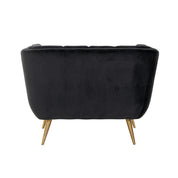 Lounge chair Huxley Antraciet velvet / Brushed gold (Quartz Antraciet 801)