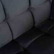 Lounge chair Huxley Antraciet velvet / Brushed gold (Quartz Antraciet 801)