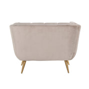 Lounge chair Huxley Khaki velvet / Brushed gold (Quartz Khaki 903)