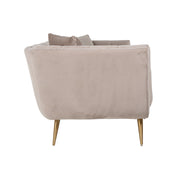 Sofá Huxley Terciopelo Caqui / Oro cepillado (Quartz Khaki 903)