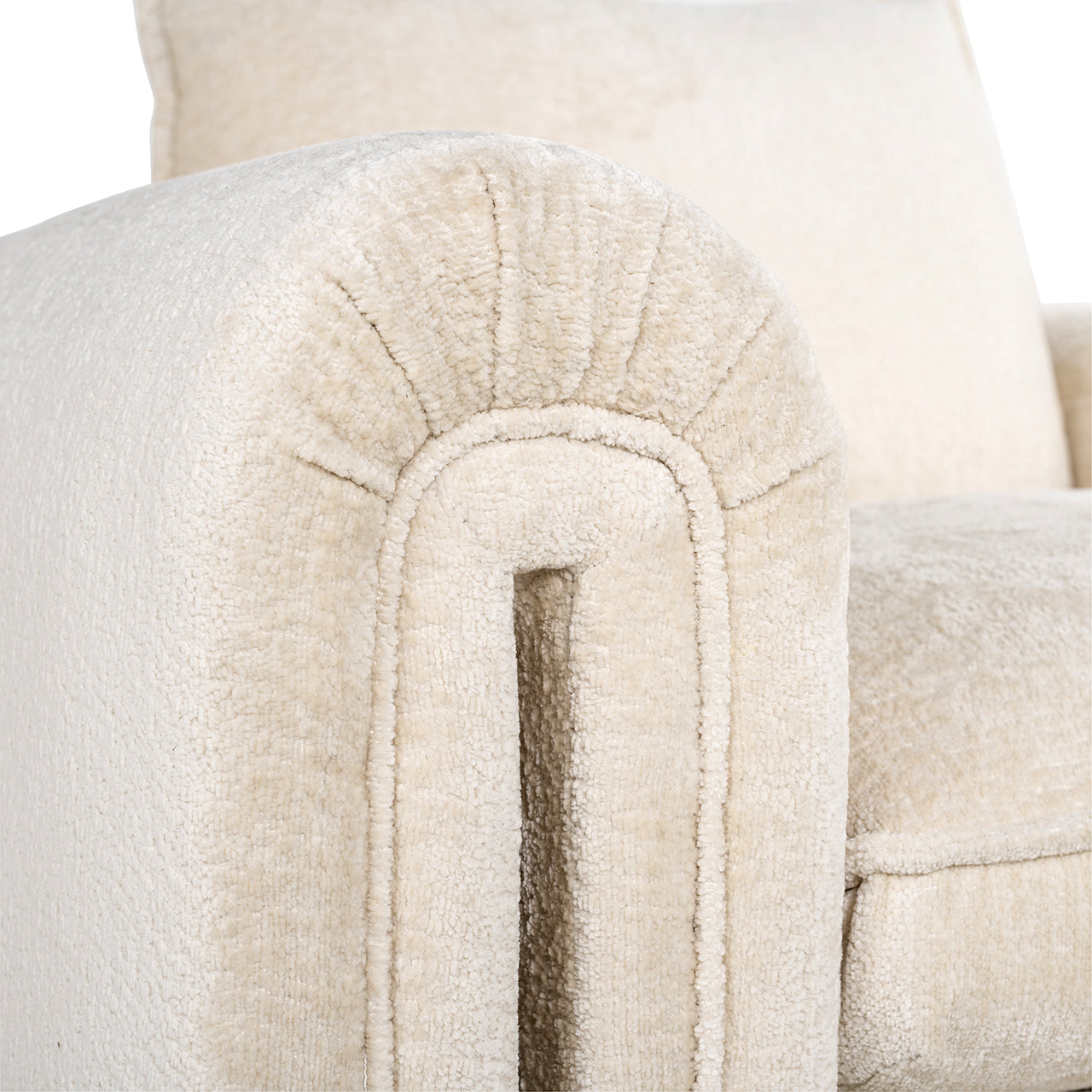 Lounge chair Sandro white chenille (Bergen 900 white chenille)