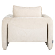 Lounge chair Sandro white chenille (Bergen 900 white chenille)