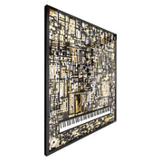 Wall art Piano Wibi (Black/gold)